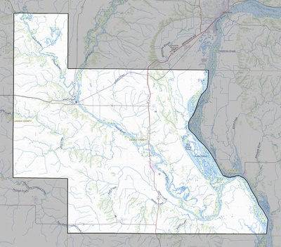Louisa County IA USGS topo map