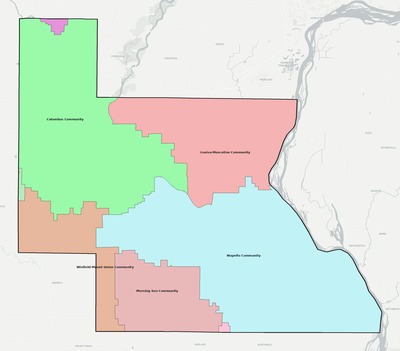 Louisa County IA school district boundaries map
