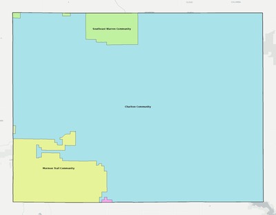 Lucas County IA school district boundaries map