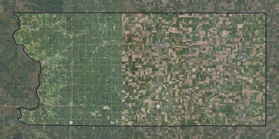 Lyon County IA USGS imagery and topo map