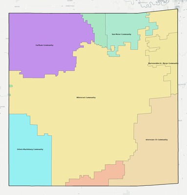 Madison County IA school district boundaries map