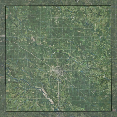 Mahaska County IA USGS imagery and topo map