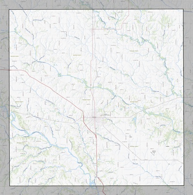 Mahaska County IA USGS topo map
