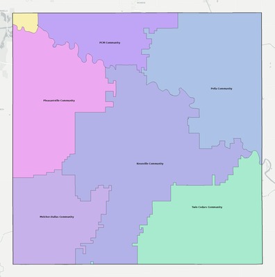 Marion County IA school district boundaries map