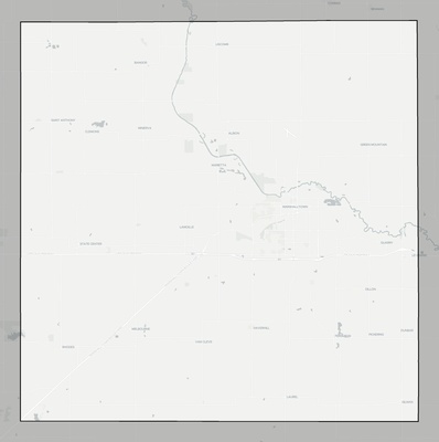Marshall County IA county basemap context