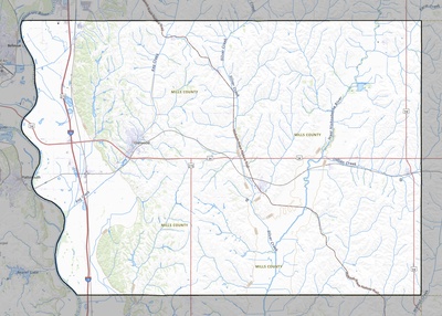 Mills County IA USGS topo map