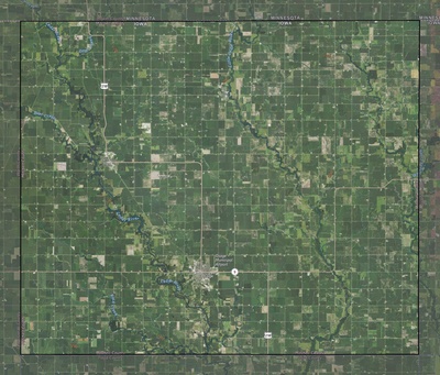 Mitchell County IA USGS imagery and topo map