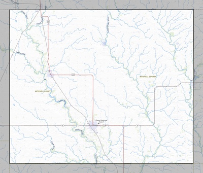 Mitchell County IA USGS topo map