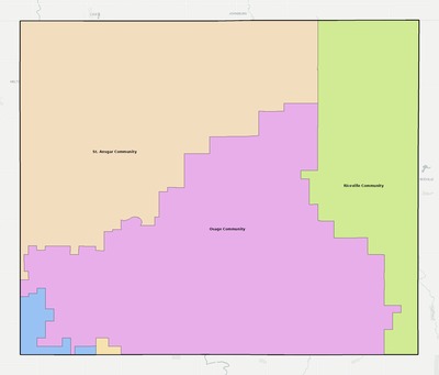 Mitchell County IA school district boundaries map