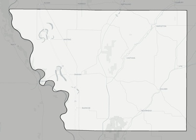 Monona County IA county basemap context