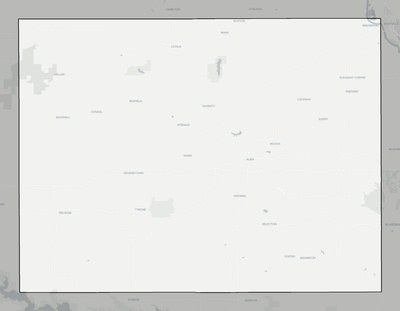 Monroe County IA county basemap context