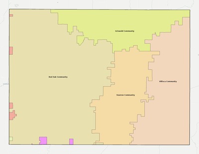 Montgomery County IA school district boundaries map
