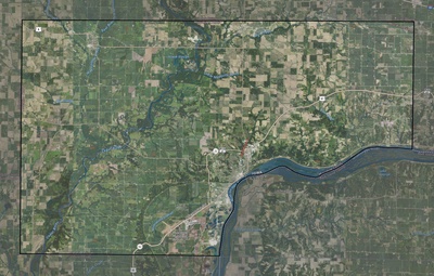 Muscatine County IA USGS imagery and topo map