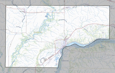 Muscatine County IA USGS topo map