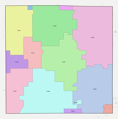 O'Brien County IA ZIP code boundaries map