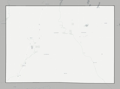 Osceola County IA county basemap context