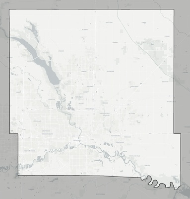 Polk County IA county basemap context