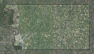 Pottawattamie County IA USGS imagery and topo map