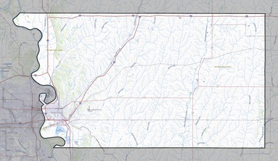 Pottawattamie County IA USGS topo map