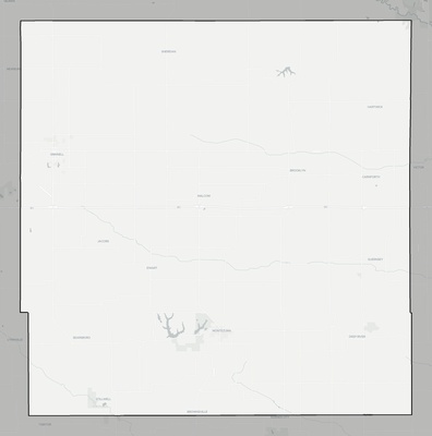 Poweshiek County IA county basemap context