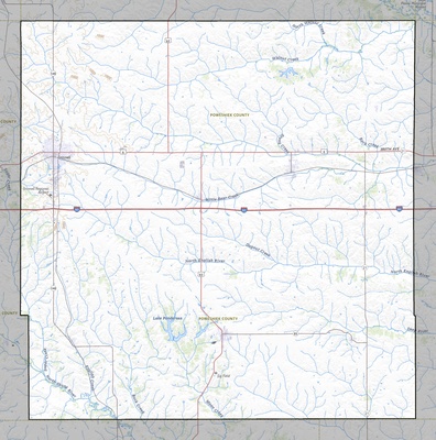 Poweshiek County IA USGS topo map