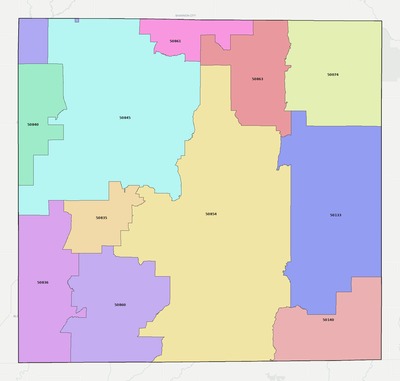 Ringgold County IA ZIP code boundaries map