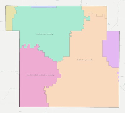 Sac County IA school district boundaries map