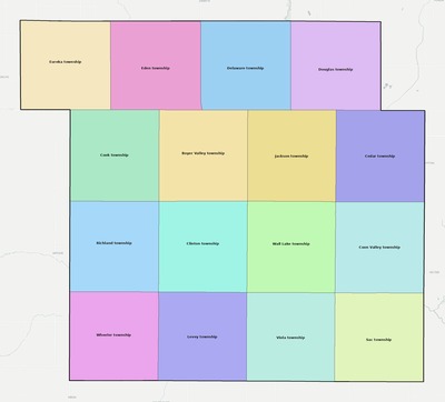Sac County IA townships and subdivisions map