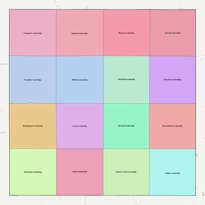 Story County IA townships and subdivisions map
