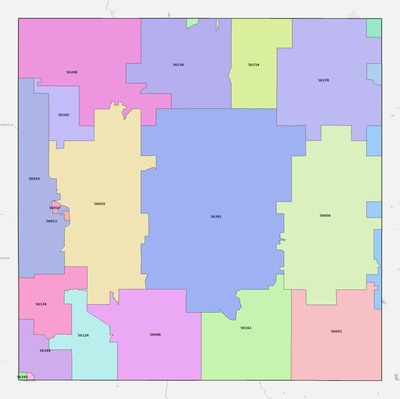 Story County IA ZIP code boundaries map