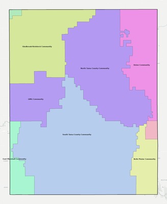 Tama County IA school district boundaries map
