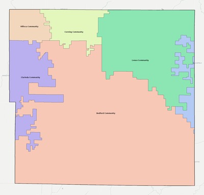 Taylor County IA school district boundaries map