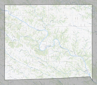 Van Buren County IA USGS topo map
