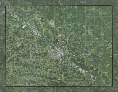 Wapello County IA USGS imagery and topo map