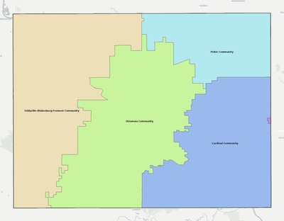 Wapello County IA school district boundaries map