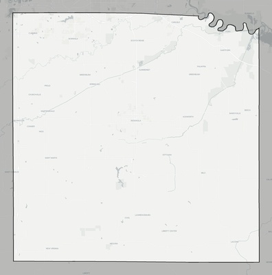 Warren County IA county basemap context