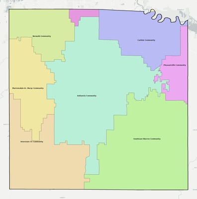 Warren County IA school district boundaries map