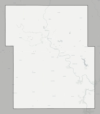 Webster County IA county basemap context