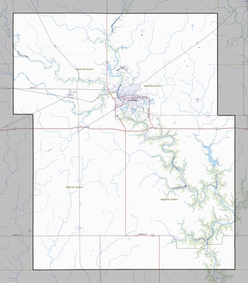Webster County IA USGS topo map