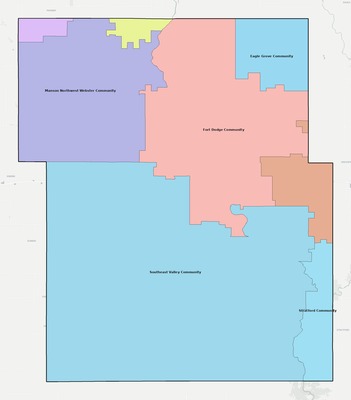 Webster County IA school district boundaries map