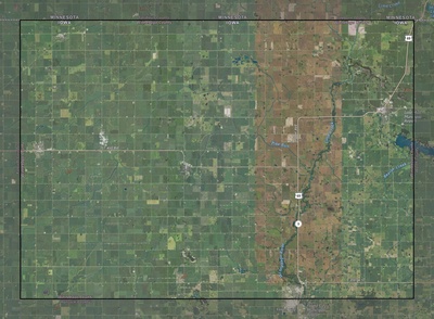Winnebago County IA USGS imagery and topo map
