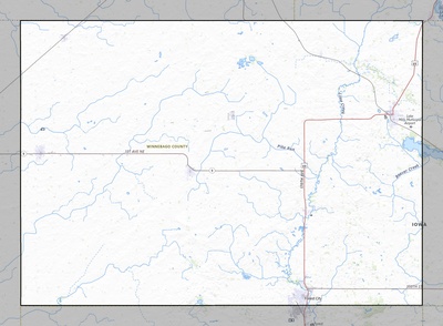 Winnebago County IA USGS topo map