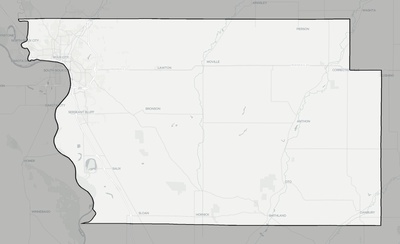Woodbury County IA county basemap context