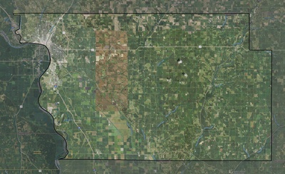 Woodbury County IA USGS imagery and topo map