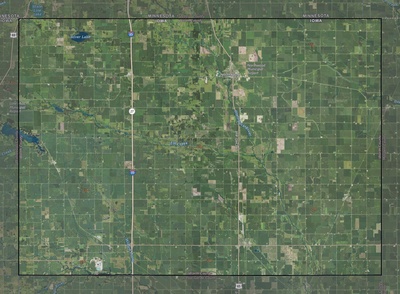 Worth County IA USGS imagery and topo map