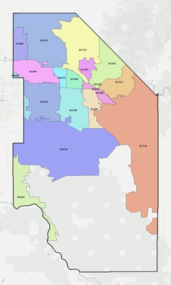 Ada County ID ZIP code boundaries map