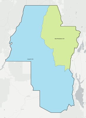 Adams County ID townships and subdivisions map