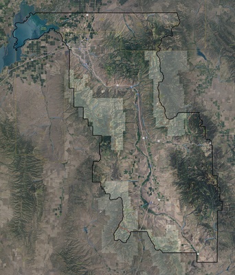 Bannock County ID USGS imagery and topo map