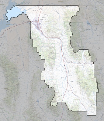 Bannock County ID USGS topo map
