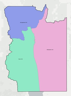 Bear Lake County ID townships and subdivisions map